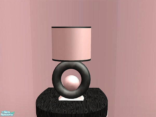 Sims 2 — Simple Bedroom Black - Lamp by detimgi — Black and pink recolor of the Simple Bedroom.