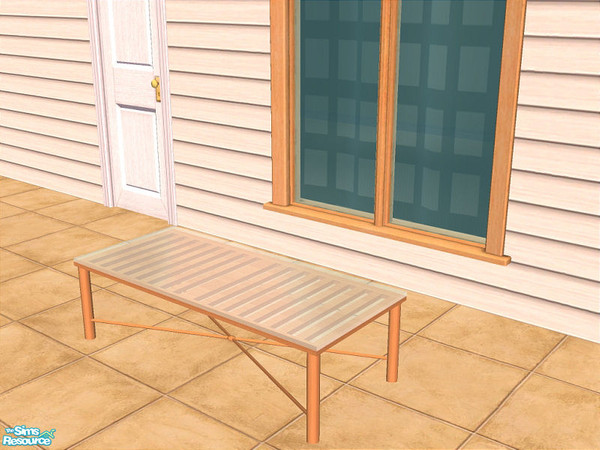 Sims 2 — Lacey Wood Seating - Coffee Table by detimgi — Beechwood recolor of the Lacey Patio seating set