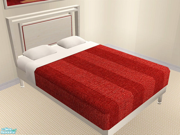Sims 2 — Fia Red Bedroom - Bedding by detimgi — Red recolor of the Fia bedroom