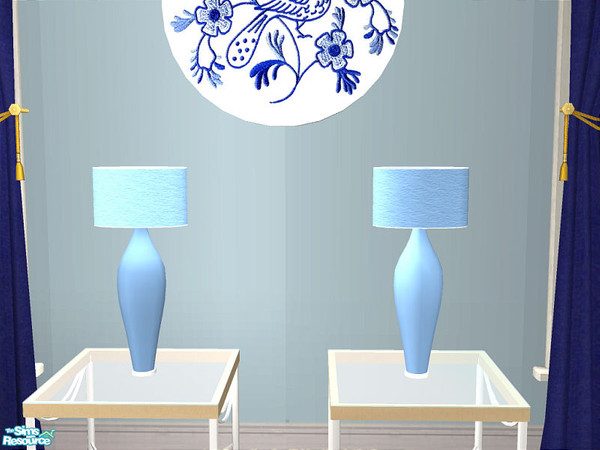 Sims 2 — Claire Bedroom - Lamp by detimgi — 7 new meshes.Also in the set is a recolor of the jlk 2x2 round rug.Props are
