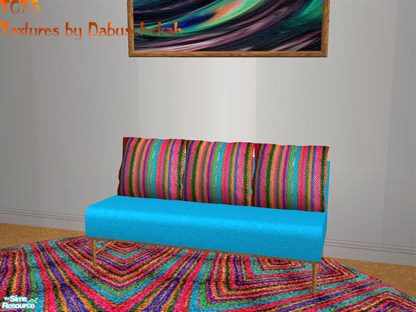 Sims 2 — TC75 Ricca Living - Love Seat by detimgi — A very bright recolor of the Ricca Living set using the exciting
