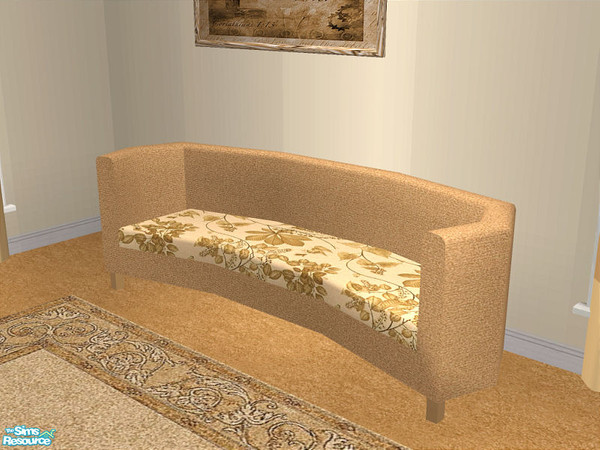 Sims 2 — Spell Living Lightwood - Sofa by detimgi — A maple wood and gold recolor of the Spell Living Room