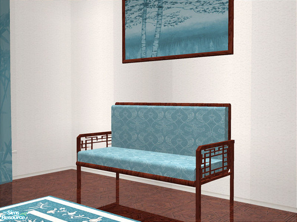 Sims 2 — Melu Living Room - Loveseat by detimgi — New living room mesh set to match the Melu dining room