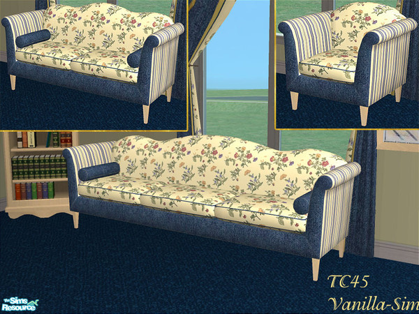 Sims 2 — TC45 Country Parlor - Sofa by detimgi — A country sitting room using the Bette Lounge sofa,chair and