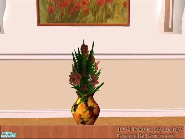 Sims 2 — TC64 Lucia Living Room - Lucia Flower Vase by detimgi — Recolor of the Lucia Living Room by Shakeshaft using