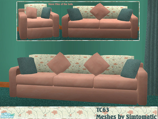Sims 2 — TC 63 Serene Living - Sofa by detimgi — A recolor of the Serene Living set by Simtomatic.Using textures by