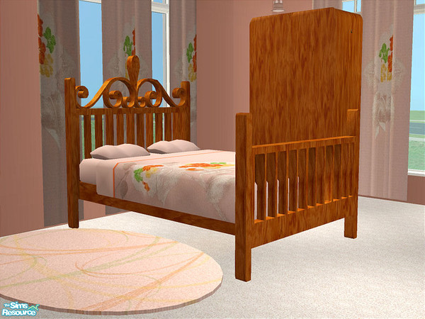 Sims 2 — Halle Bedroom - Bedframe by detimgi — Wooden bedframe for any sim to enjoy