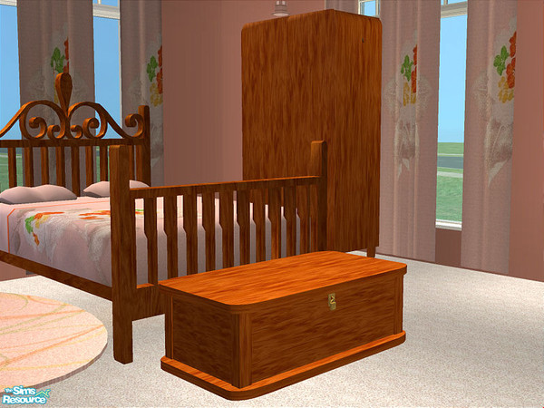 Sims 2 — Halle Bedroom - Trunk Seat by detimgi — Locked trunk that also serves as seating