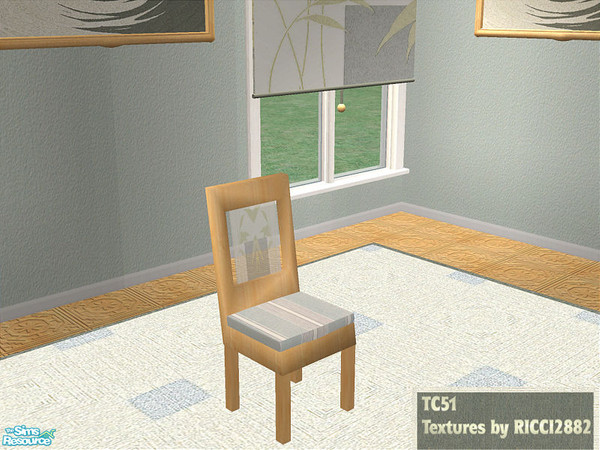 Sims 2 — TC51 Zeal Dining Room - Chair by detimgi — Recolor of the zeal dining chair using tc51 textures