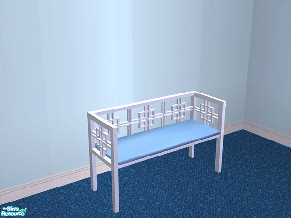 Sims 2 — Suyong Bedroom In White - Loveseat by detimgi — White recolor of the suyong bedroom