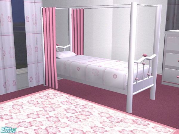 Sims 2 — Lil Princess Bedroom - Bedframe by detimgi — A bed made for your little sim princess