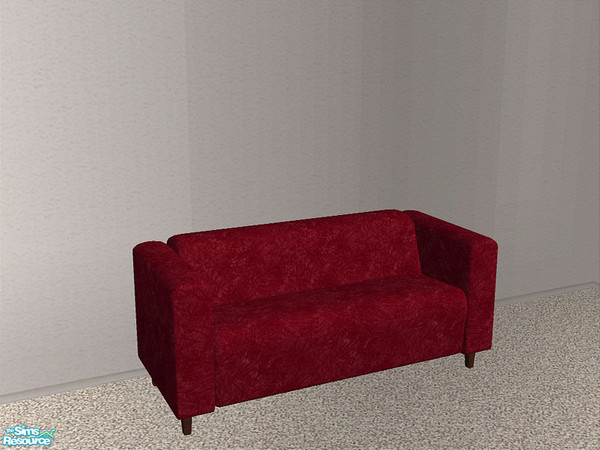 Sims 2 — Satinistics Livingroom-red -Loveseat by detimgi — Marbled red recolor of the satinistics loveseat