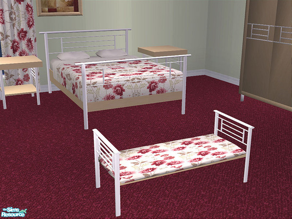 Sims 2 — Chathem Bedroom - Loveseat by detimgi — Contemporary loveseat made of maple wood and white metal.**with