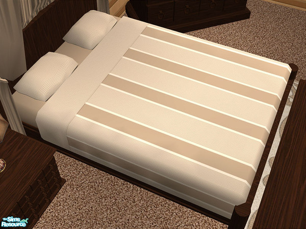 Sims 2 — Slumber Lodge - Bedding by detimgi — Bedding in neutral shades for the slumber lodge set