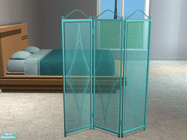 Sims 2 — Decorative Screen 2 - Turquois by detimgi — recolors of the romanza bedroom set screen by betterbesim