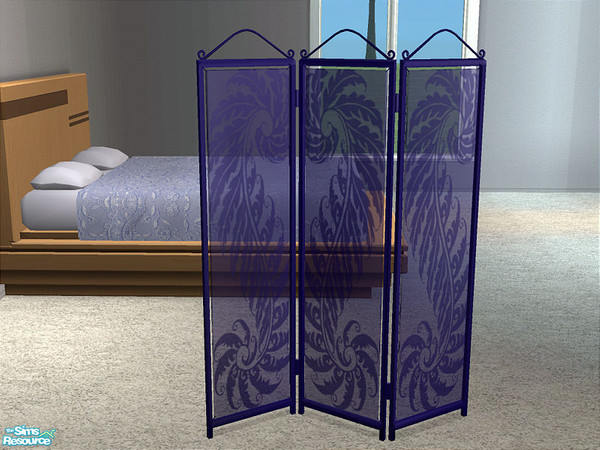 Sims 2 — Decorative Screen 2 - Navy by detimgi — recolor of the romanza bedroom set screen by betterbesim
