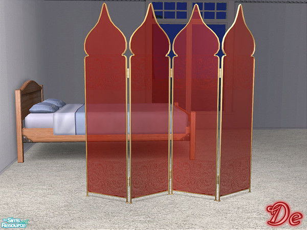 Sims 2 — Decorative Screens - Red by detimgi — Recolor of the exotic (non)screen from the base game.