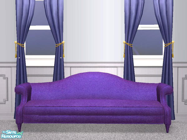 Sims 2 — Pretty Sofas - Purple by detimgi — Dark purple recolor of the Maxis sofa of substance