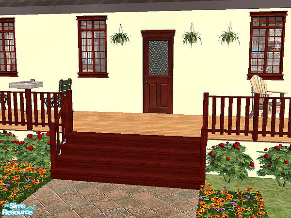 Sims 2 — Country Stairs - dark wood by chrissy6930 — Recolor of my Country Stairs MESH in dark wood. IMPORTANT: please
