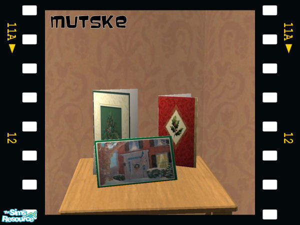 Sims 2 — Christmas 3 Cards by Mutske — Collection of Christmas Cards. OFB competable, placeable on the shelfs.