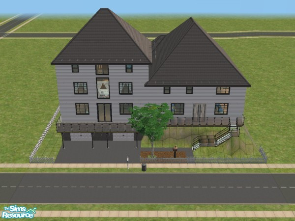 Sims 2 — Hillside by oldmember_trevor6342 — A nice affordable spacious 3 bedroom family house with double garage, study
