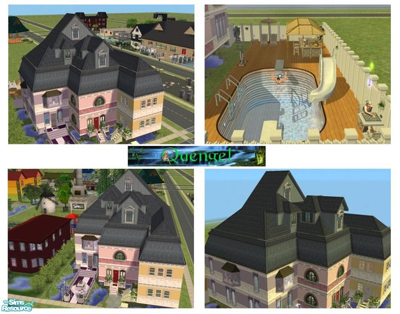 Sims 2 — Quengel 46 by Quengel — Apartment with 3 units. Size: 2x3, prices: 2315-3366. Each with 1 kitchen, bed- &