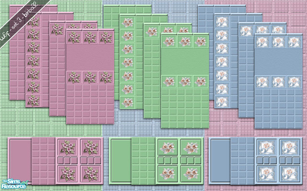 Sims 2 — Wall and floor - Set 3 by Birba32 — A set of colored tiles. Hope you like it. I like it so much :D