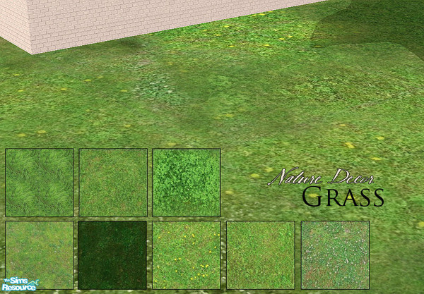 Sims 2 — Nature Decor - Grass Set by FrozenStarRo — The in game grass just won\'t do for me. So I designed a set to fit