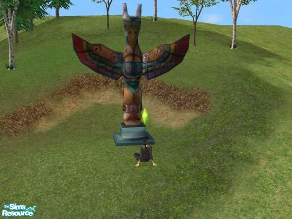 Sims 2 — Totem - Tall by Suiryuue — Mesh.Decorative only and can be found under sculptures and miscellaneous. Can be