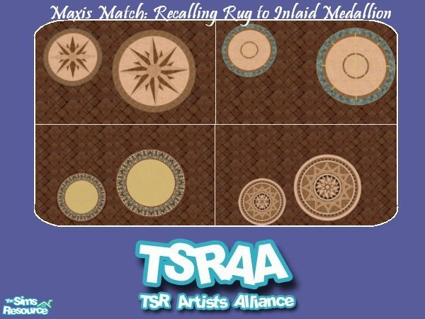 Sims 2 — Maxis Match: Small Rug by c_literati — A recolor of the smallest size of the Recalling Rug to the Inlaid
