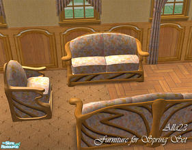 Sims 2 — Furniture for Yellow Spring Set by Semitone — More furniture for Yellow Spring Set - sofa, love seat and living