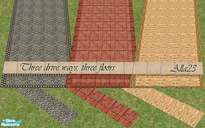 Sims 2 — Driveways Set by Semitone — Recolors of Maxis Driveway-Brick.