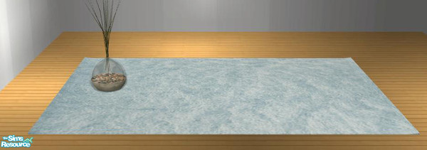 Sims 2 — PB Spring Dining drkwood - Rug fluffy blue by ShinoKCR — 