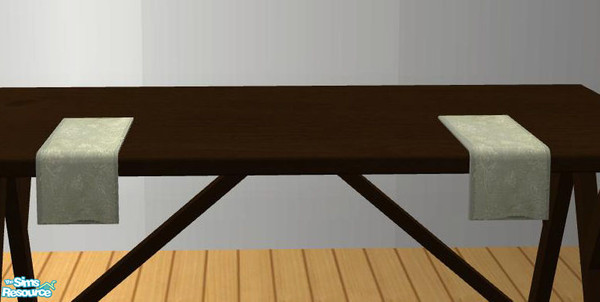 Sims 2 — PB Spring Dining drkwood - Napkin ltgrey by ShinoKCR — 