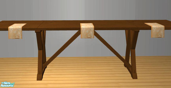 Sims 2 — PB Spring Dining brown - Napkin Orange by ShinoKCR — 
