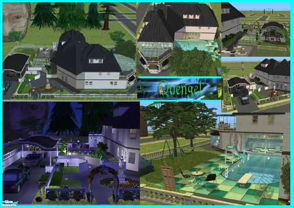 Sims 2 — Quengel 25 by Quengel — Size 3x4. With 3 kidsrooms, 1 nursery, kitchen, livingroom, bedroom, 2 bathrooms, 1