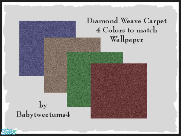 Sims 2 — Diamond Weave Carpet by babytweetums4 — This is the Carpet to match my Diamond Weave Wallpaper set. They look