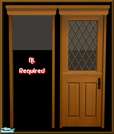 Sims 2 — NK Olivillo Build Set - Open Me Door by MoMama — A door with style in lovely Olivillo wood. Complete with