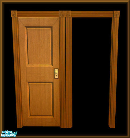 Sims 2 — NK Olivillo Build Set - Simple Interior Door by MoMama — A favorite door, this one is plain and simple. A true