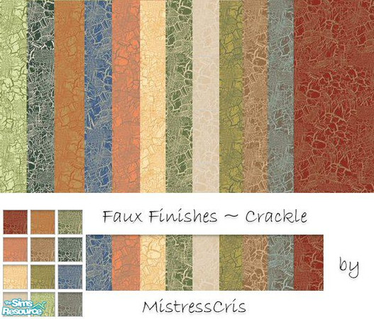 Sims 2 — Faux Finishes ~ Crackle   by mistresscris — Created by MistressCris.