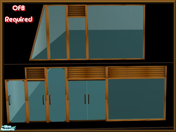 Sims 2 — NK Olivillo Build Set - Cloud Scene Door by MoMama — If you have OFB, you've probably come to appreciate this