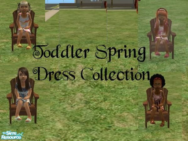 Sims 2 — Spring Dresses by binky13 — Four cute little dresses for toddlers perfect for spring. 