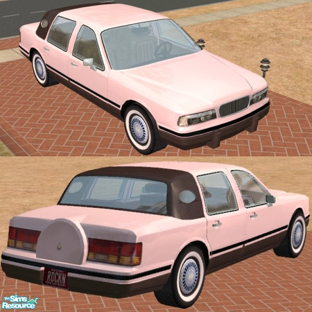 Sims 2 — Towncar - Rose Color Option by Dr Pixel — Desert Rose exterior color option for the Towncar - be sure to
