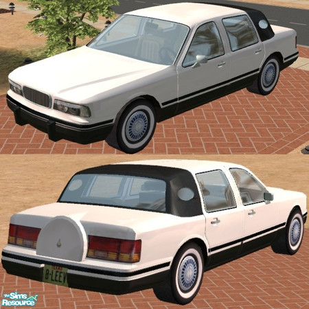 Sims 2 — Towncar - White Color Option by Dr Pixel — Arctic White exterior color option for the Towncar - be sure to