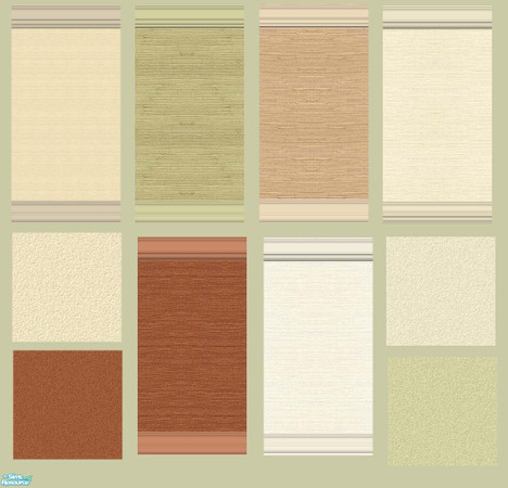 Sims 2 — Grass Cloth Wall Set by Henwen — A set of luxurious grass cloth for your sims walls. **TSRAA Member**