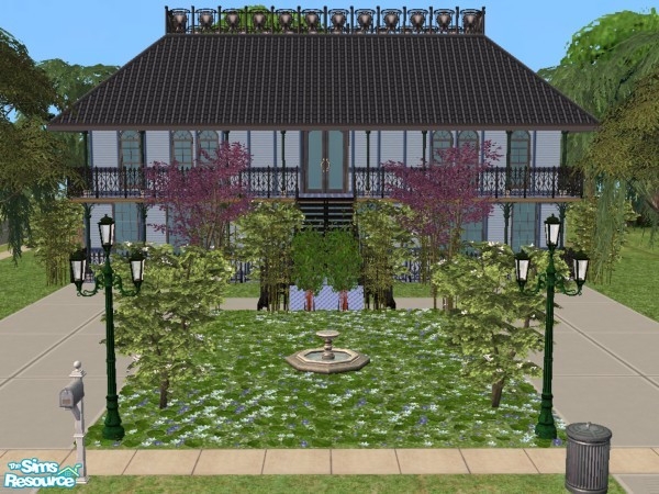 Sims 2 — Fraternity by c_literati — A lovely fraternity inspired by MJayBGee's Lousian Dreamin' lot. Features 4-car