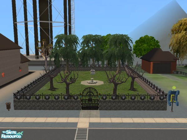 Sims 2 — Fallen Trees Cemetary by c_literati — A cemetary lot created to be placed beside the Maxis House of Fallen Trees