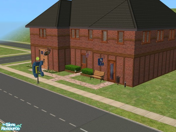 Sims 2 — Olde Towne Shoppes by jenwar — These three small shops have everything your Sim needs, plus the upstairs