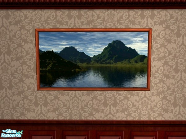 Sims 2 — Digital Art Mountains 1 by Floog — Here is a maxis suspense picture with a Picture of a Digital Art Mountains.