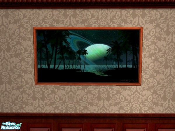 Sims 2 — Digital Art Lake And Saturn by Floog — Here is a maxis suspense picture with a Picture of a Digital Art Lake And